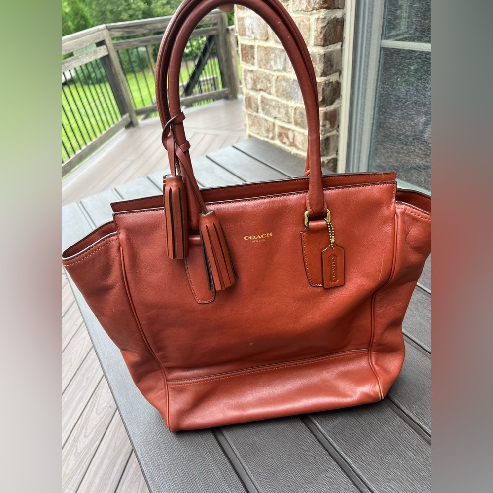 Coach Legacy Tanner Brown Leather Tote Bag